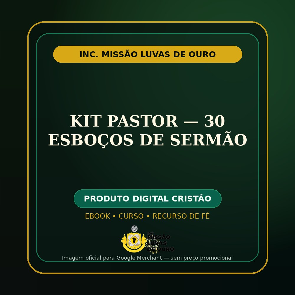 Kit Pastor — 30 Esboços de Sermão: uma escolha para fortalecer sua fé com propósito 1 Kit Pastor — 30 Esboços de Sermão: uma escolha para fortalecer sua fé com propósito