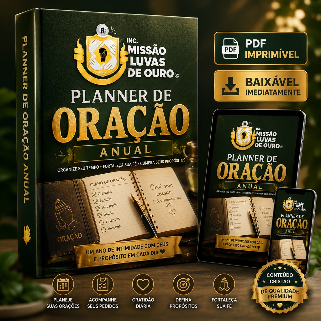 Planner de Oração Anual — Inc. Missão Luvas de Ouro: uma escolha para fortalecer sua fé com propósito 1 Planner de Oração Anual — Inc. Missão Luvas de Ouro: uma escolha para fortalecer sua fé com propósito